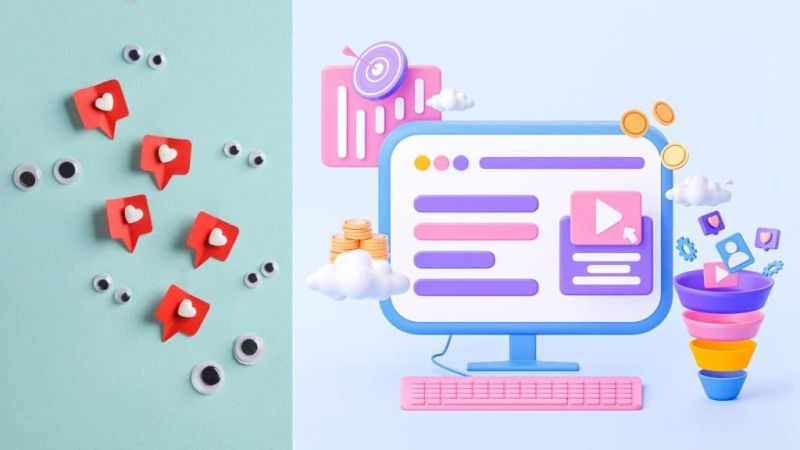 Illustration of ten key elements for a social media marketing campaign