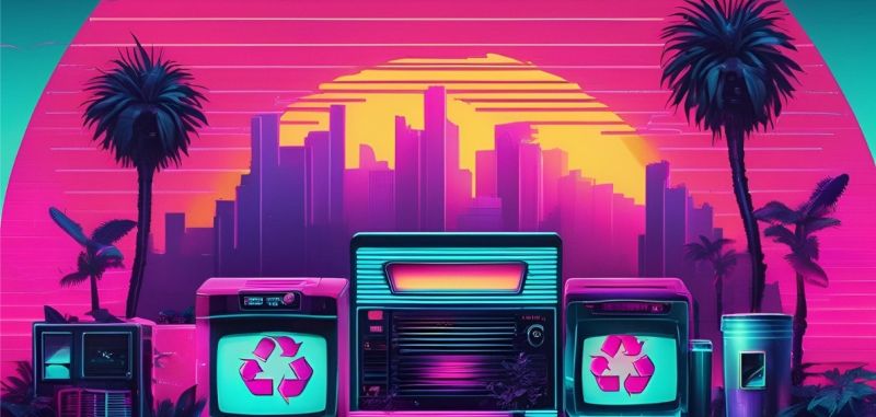 Concert venue with upcycled decor and refillable containers for drinks