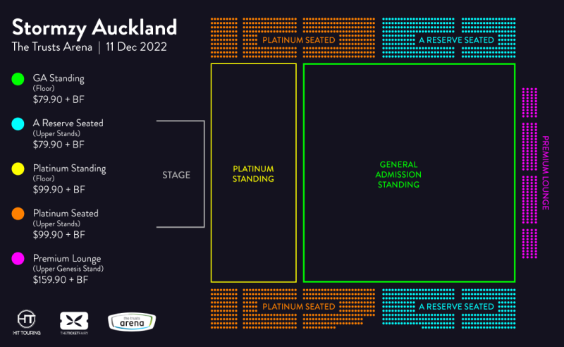 Stormzy Auckland Ticket Map Stormzy Auckland Ticket Map