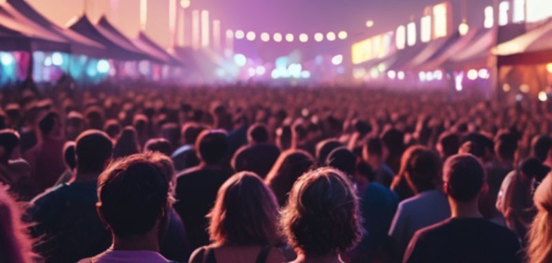 Festival attendees excitedly participating in a contest