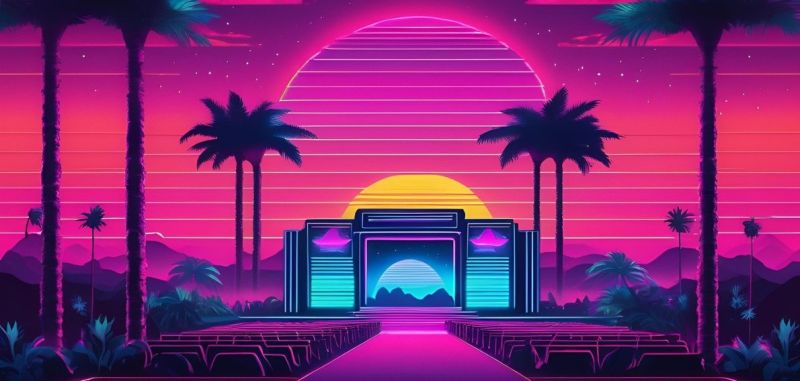 Audience listening to music in a forest setting with natural decor