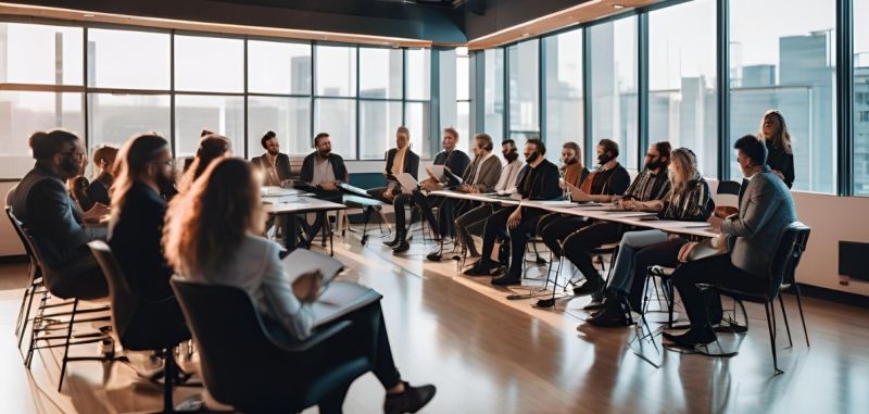 Media press pit at a concert event