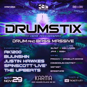 DRUMSTIX: Buuushin, The Upbeats, Justin Hawkes, AK1200