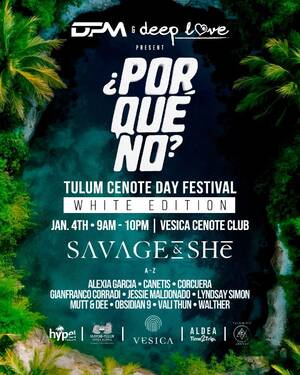 Day 2: &iquest;PorQu&eacute;No? Tulum Cenote Day Festival by DPM & Deep Love