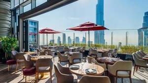 Set Menu Lunch at C&Eacute; LA VI  with Selected Beverages and Burj Khalifa Views