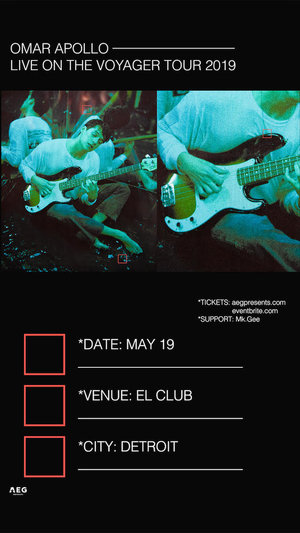 Omar Apollo - The Voyager Tour 2019 - Detroit