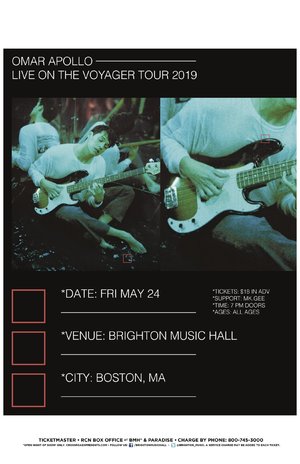 Omar Apollo - The Voyager Tour 2019 - Boston