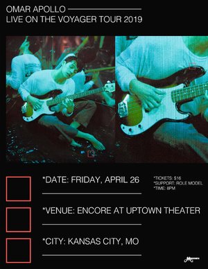 Omar Apollo - The Voyager Tour 2019 - Kansas City