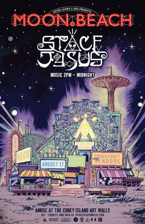 Space Jesus Presents Moon.Beach - Coney Island, BKNY, NY