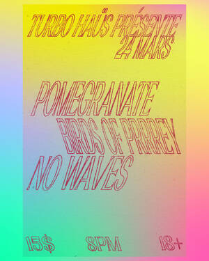 Pomegrenate + No Waves + Birds Of Prrrey